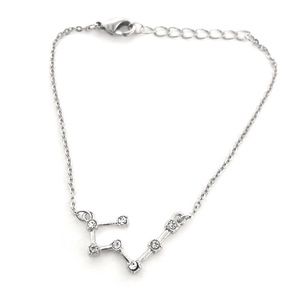 Taurus Zodiac Constellation Bracelet Silver Tone